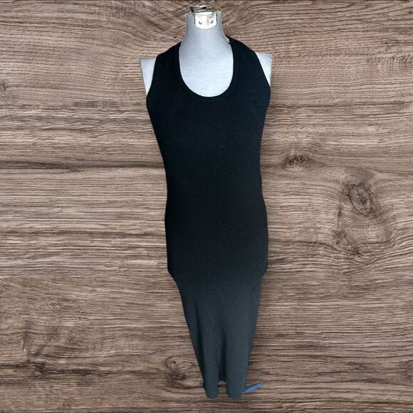 Athleta Sleeveless Knit Maxi Dress – Black & Blue, Size S, wool blend - Picture 1 of 5